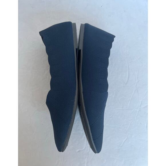 Skechers Cleo Blue Scalloped Wide Fit Memory Foam Fabric Slip On Flat Shoes 9 - Picture 4 of 11